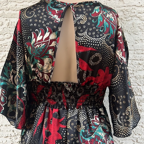 Scarf print A-line dress US medium - Picture 4 of 5